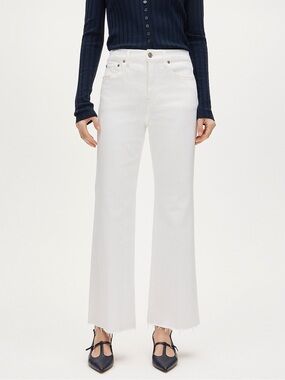 J.Crew Tall Charley kickout cropped jean in super-stretch White 29T